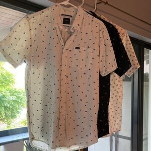 RVCA slim fit button front shirt